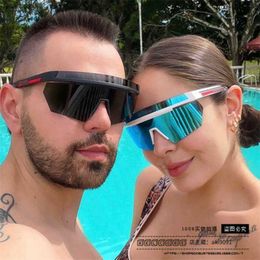 2024 New High Quality New luxury designer P's large frame riding sunglasses net red same style ski goggles SPS01Y Sunglasses