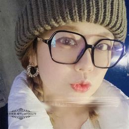 2024 Designer fashion New luxury designer sunglasses Wanghong's Same Box Glasses Frame Letter Legs Can Paired with Myopic Women's CH3417 Plain and Small Face