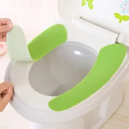 Toilet Seat Covers Winter Cover Soft Warm Self-adhesive Pad Cushion Universal Closestool Mat Bathroom Accessories