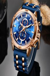 New Mens Watches Top Brand Luxury Watch Men Military Waterproof Silicone strap Quartz Wrist Watch For Men Sport Chronograph 2012012074138