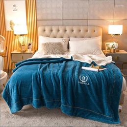 Blankets Coral Plush Blanket Thickened Lamb Double Layer Beibei Falai Gift