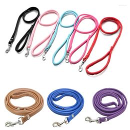 Dog Collars Leash Leather Multi-colored Pet For Small And Medium-sized Leashes Waterproof When Going Out