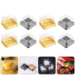 Take Out Containers 100 Pcs Square Lids Egg Yolk Crisp Packaging Box Storage Egg-yolk Puff Multipurpose Cases Mooncake Tray