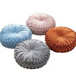 Round Solid Seat Cushion Velvet Fabric Back Cushion Sofa Pillow Bed Pillow1. velvet fabric seat cushion