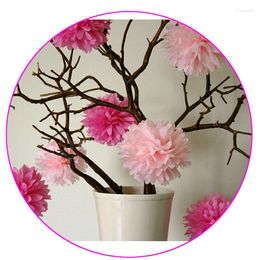 Decorative Flowers DHL 600 Pcs 4" 10CM Tissue Paper Pom Poms Flower Ball-Wedding-Decoration-Party-Home Decor-Baby Shower