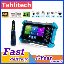 Display Tahlitech 4K CCTV Monitor Tester IPC5200C IP Camera Tester Analog CCTV Video Surveillance Tester CCTV IP PoE RJ45 TDR Cable Test