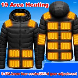 Blankets 19 Areas Heated Vest Men Jacket USB Winter Outdoor Electric Heating Vests Coat Waterproof Warm Hiking Thermal Clothing Blanket