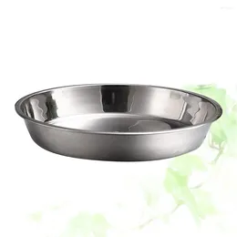 Plates Fruit Plate Stainless Steel Dish Cake Decorations Round Jewellery Tray Baking Pan