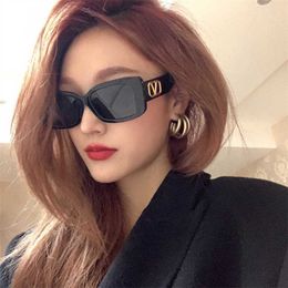 High quality fashionable luxury designer sunglasses New Hualun Home INS Network Red Same Personalized Fashion Narrow Frame Sunglasses Female Va4108 Style 1