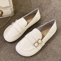 Casual Shoes Loafers Single Women 2024 Sping Autumn Fashion Slip On Girls Pu Leather Woman Flats Moccasin Office Lady