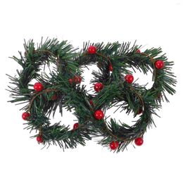 Decorative Flowers 5 Pcs Rings Christmas Wreath Xmas Wreaths Mini Hanging Plastic Front Door Candles