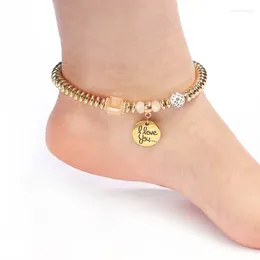 Anklets 2024 Bohemia Simple Handmade Beaded Letter Pendant High Heel Shoe Foot Ankle Beach Jewelry For Women Girl Anklet Gifts