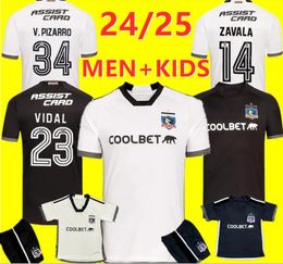 24 25 Colo-Colo Soccer Jerseys VIDAL GIL ZAVALA PARRA FALCON OPAZO PALACIOS PAVEZ V.PIZARRO D.PIZARRO 2024 2025 home away men kids Football shirt 888