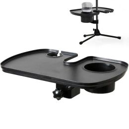 Stand Microphone Stand Tray Sound Card Tray Adjustable Cup Holder Utility Storage Shelf Bracket for Music Sheet Guitar