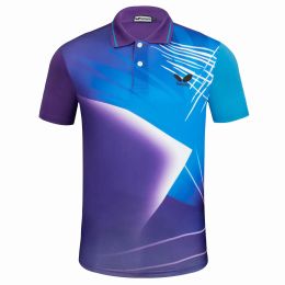 Jerseys Sportswear Quickdrying Breathable Table Tennis Badminton Shirt Jersey Women Men Golf Table Tennis Bowling Training Men Tshirt