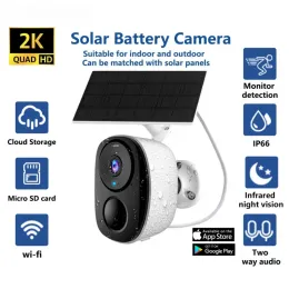 Cameras Home WiFi Video Security Camera Audio Surveillance Camera Rechargeable Battery with Solar Panel Outdoor Motion Detection