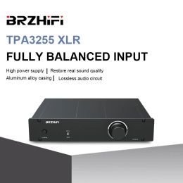 Amplifier BRZHIFI Audio TPA3255 XLR Amplifier Fully Balanced Input and Output 300W*2 HIFI Digital Amplifier Home Theater Stereo Sound