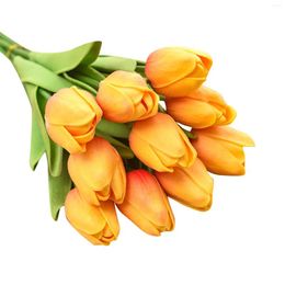 Decorative Flowers 1PCS Tulips Artificial Arrangement Bouquet For Home Bedroom Office Decoration Wedding Pography Props Fake Flower