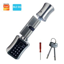 Lock Tuya BLE Electronic Fingerprint Door Lock Password Key Physical Unlock Smart Life APP Keyless Smart Biometric Door Lock