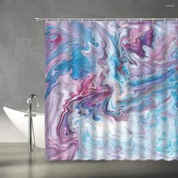 Shower Curtains Marble Texture Curtain Geometric Abstract Bohemian Fantasy Galaxy Colourful Creative Bath Bathroom Decor