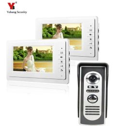 Intercom Home 7'' Wired Video Door Phone Intercom System Video Doorbell IR Night Vision Dualway Intercom for Apartment Security