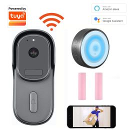 Doorbell Tuya Smart 1080P Wifi Video Deurbel Camera Werken Met Alexa Google Thuis waterdichte Camera Met Bewegingsdetectie Smart Leven A