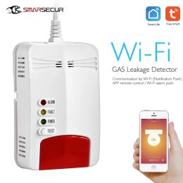 Detector Home security Wifi gas detector sensor high sensitivity 90db alarm for smart life app control gas alarm detector