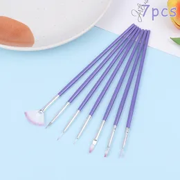 Baking Tools 7Pcs Cake Decorating Brushes Painting DIY Food Paint Brush Multiple Function Fondant Cookie