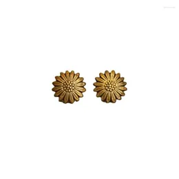 Stud Earrings Fashion Sunflower Antique Cute Plated Personality For Women Wholesale