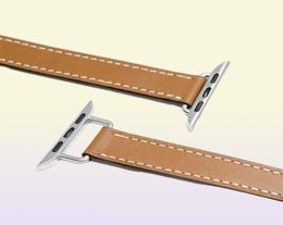 URVOI Attelage Double Tour Apple Watch band series 7 6 SE 5 4 321 extra elegant connection genuine leather strap for iWatch6763171