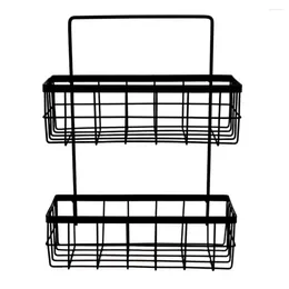 Kitchen Storage 1 Set Bathroom Sink Racks Rack Draining Shelf (Black)