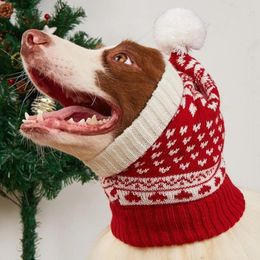 Dog Apparel Fashion Festive Pet Christmas Hat Winter Warmth Neck And Ear Warmers Gift