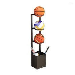 Kitchen Storage Basketball Football Rack Frame Wall Home Indoor Sports Equipment Racket Holder Table Tennis