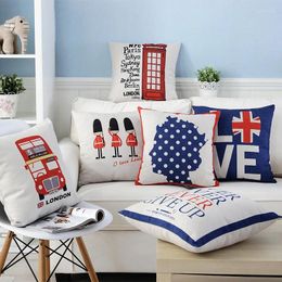 Pillow 2pcs Contracted Wind Fashion Cotton Pillowcases Sofa For Leaning On Of England