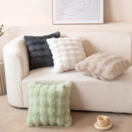 Pillow Fur Luxury Cover 45x45cm Faux Cozy Fluffy For Sofa Livingroom Decor Pillowcase Soft Case