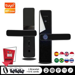 Lock PHIPULO Tuya Wifi Smart Door Lock Digital Electronic Lock Oneclick Biometric Lock Fingerprint Lock Suitable for Entrance Door