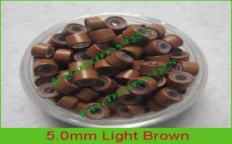 50mm Silicone Micro Ring Links for Feather Hair ExtensionsLight brown5000pcs mix color5449173