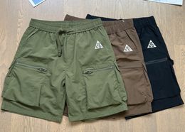 Summer ACG Logo Mens Sportwear Breathable beach pants Leisure Sportswear Casual Shorts Bottoms Pocket Work shorts