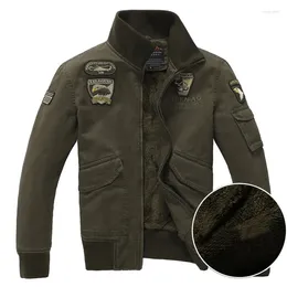 Men's Jackets 2024 Men Autumn Winter Fleece Warm Stand Collar Jacket Tough Guy Military Casual Outdoors Windproof Male Coat 4XL
