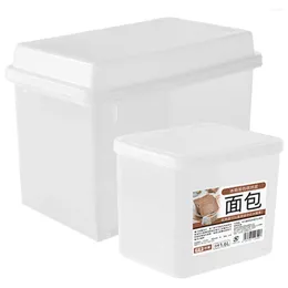 Plates 2 Pcs Clear Plastic Storage Bins Bread Box Kitchen Counter Cover Household Containers Loaf