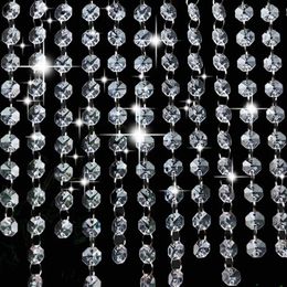 Decorative Figurines 1M Transparent Glass Crystal Rondelle Beads Acrylic Window Garland Curtain Pendant Wedding Christmas Party Decoration