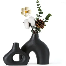Vases Irregular Shape Vase Bohemian Ceramic Modern For Home Decor Flower Plant Table