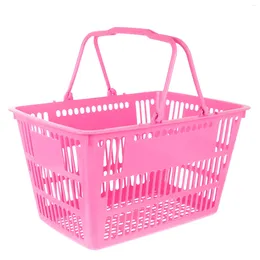 Storage Bags Shopping Baskets Retail Store Supermarket Black Plastic Bins Practical Grocery