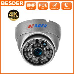 Cameras BESDER 8MP 4K 1080P SONY Night Vision IP Camera 48V POE Motion Detection H.265 Metal Casing P2P CCTV Home Security Camera XMEye