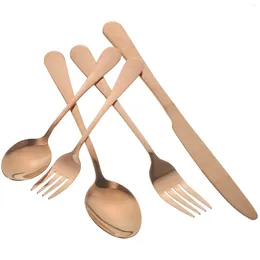 Plates Tableware Stainless Steel Flatware Serving Kit Suite Heavy Duty Metal Dinnerware Home Household Delicate Cutlery