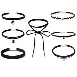 Choker Vintage Black Velvet Necklaces Gothic DIY Rope Women Neck Decoration Jewelry On Girls Charm Party Accessories Gifts