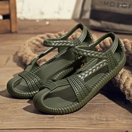 Slippers Summer Straw Men And Women Models Sandals Outdoor Beach Shoes Breathable