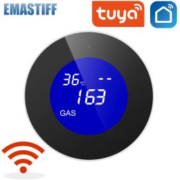 Detector LCD display Tuya WiFi GAS LPG Leak Sensor alarm Fire Security detector APP Control home Safety smart Temperature monitoring