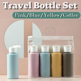Liquid Soap Dispenser 4Pcs/Set 60ml PEH Hose Bottle Portable Lotion Shampoo Essence Cosmetics Container Empty Squeeze Tube Travel