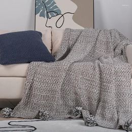 Blankets Tassel Knitted Blanket Nordic Sofa Bed Throw Fluffy Soft Bedroom Wearable Boho Home Decoration